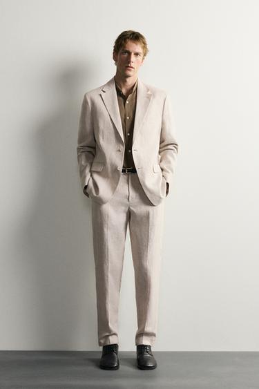 Blazer de traje 100% lino