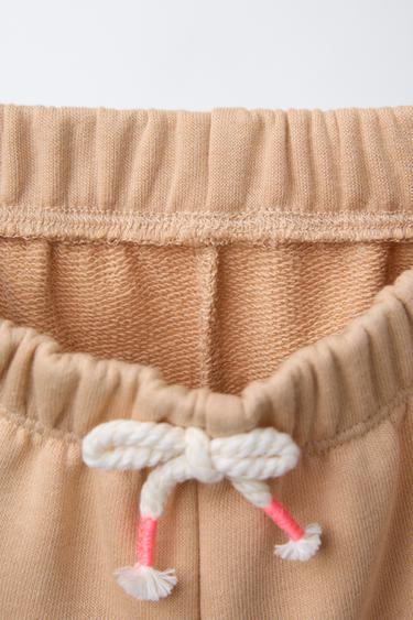 ENSEMBLE T-SHIRT ET BERMUDA UNI MEDIUM WEIGHT - Beige de Zara - Image 3