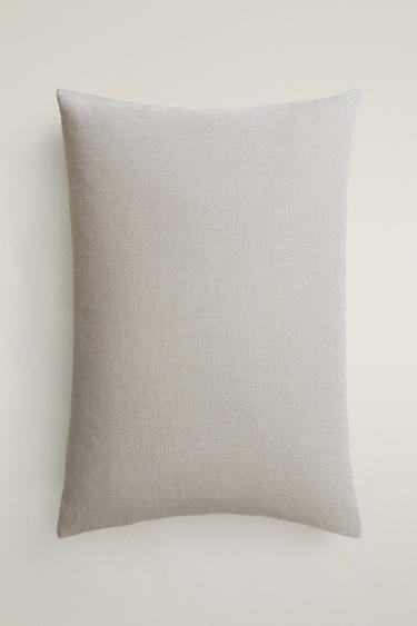 Zara XXL LINEN THROW PILLOW COVER - Light beige - Image 0