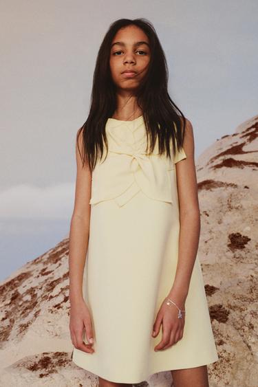 FLORAL DRESS - Pastel yellow by Zara