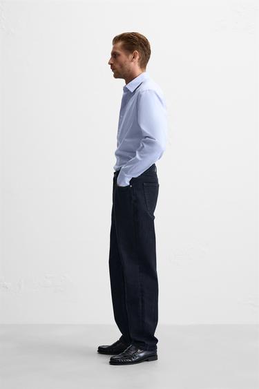 CHEMISE À TEXTURE - Bleu ciel de Zara - Image 3