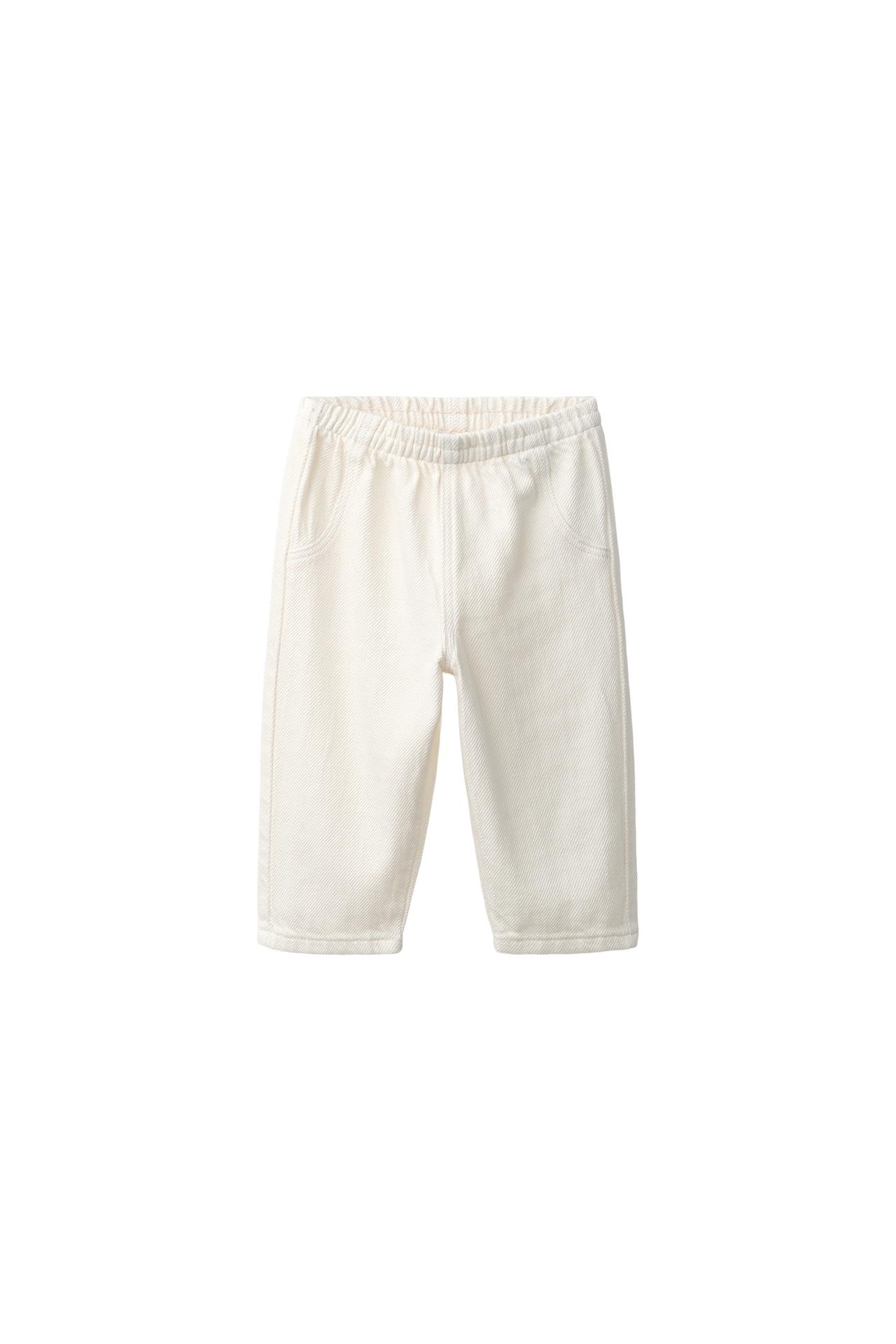 BAGGY TWILL PANTS — Ecru