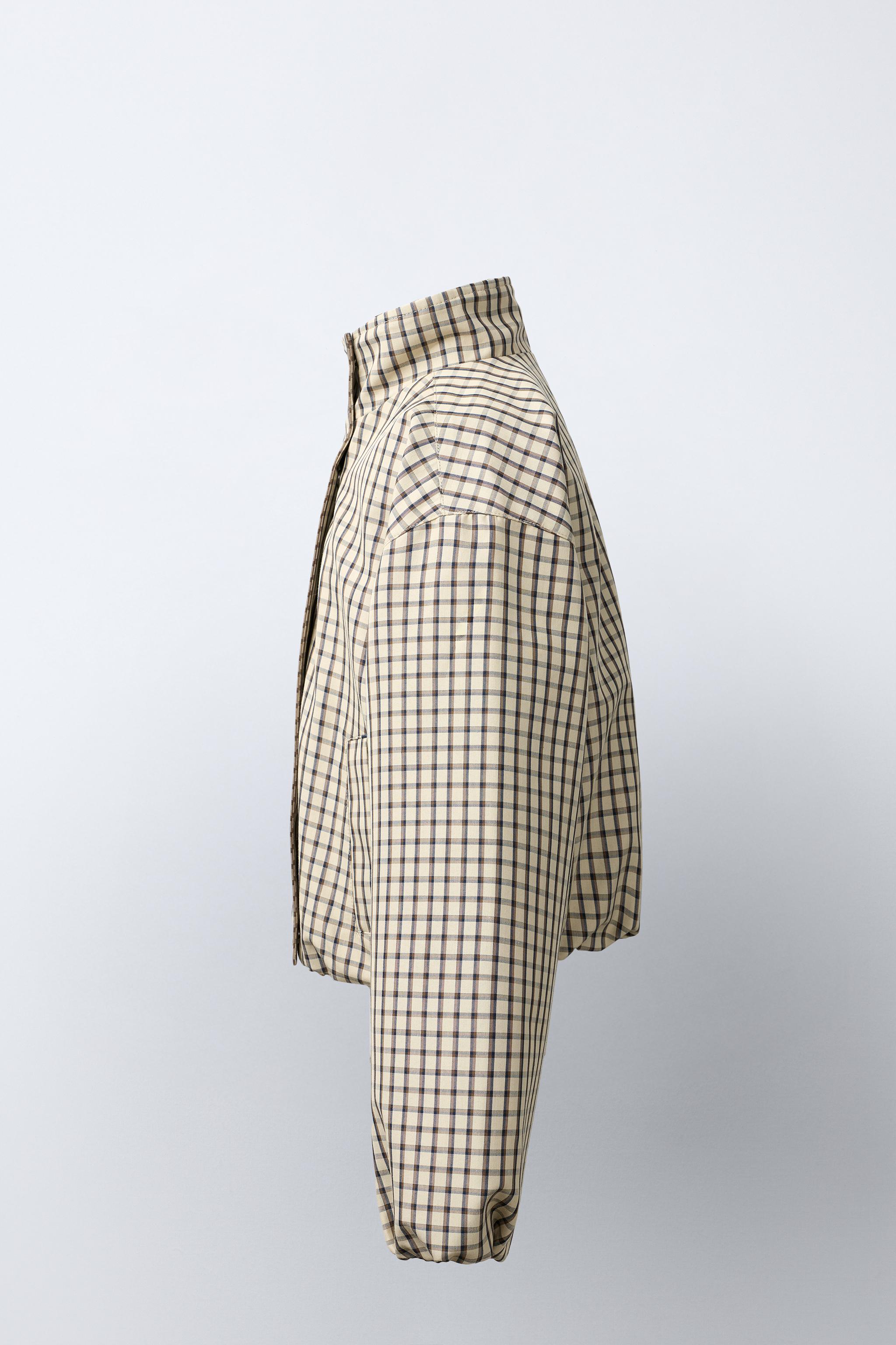 PLAID BOMBER JACKET