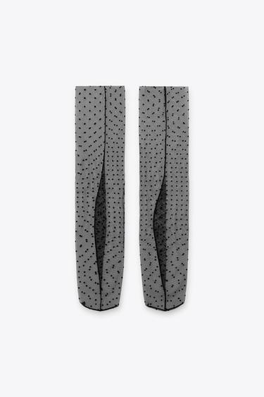 TULLE SPOT KNEE-HIGH SOCKS - Black by Zara