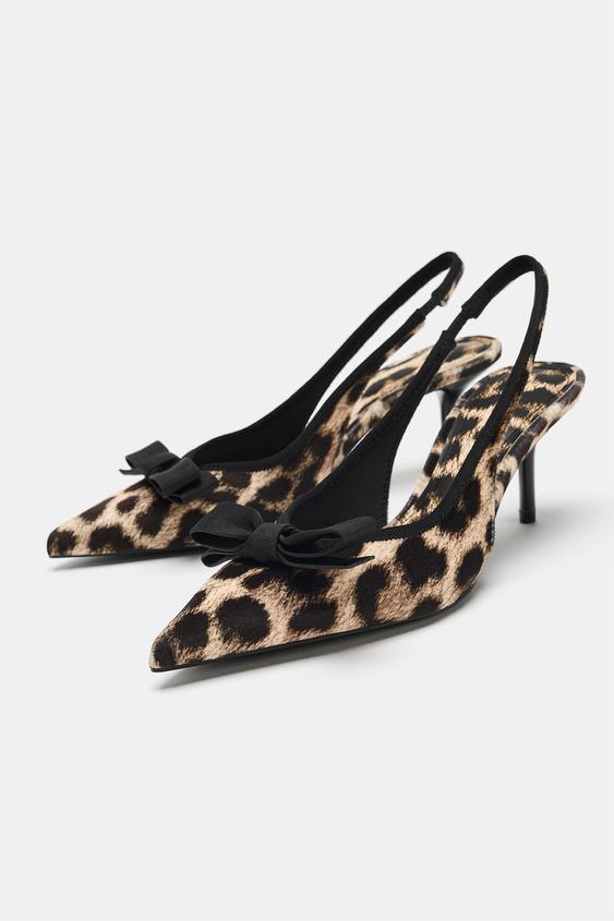 CHAUSSURES À TALONS IMPRIMÉ NŒUD - Multicolore de Zara - Image 3