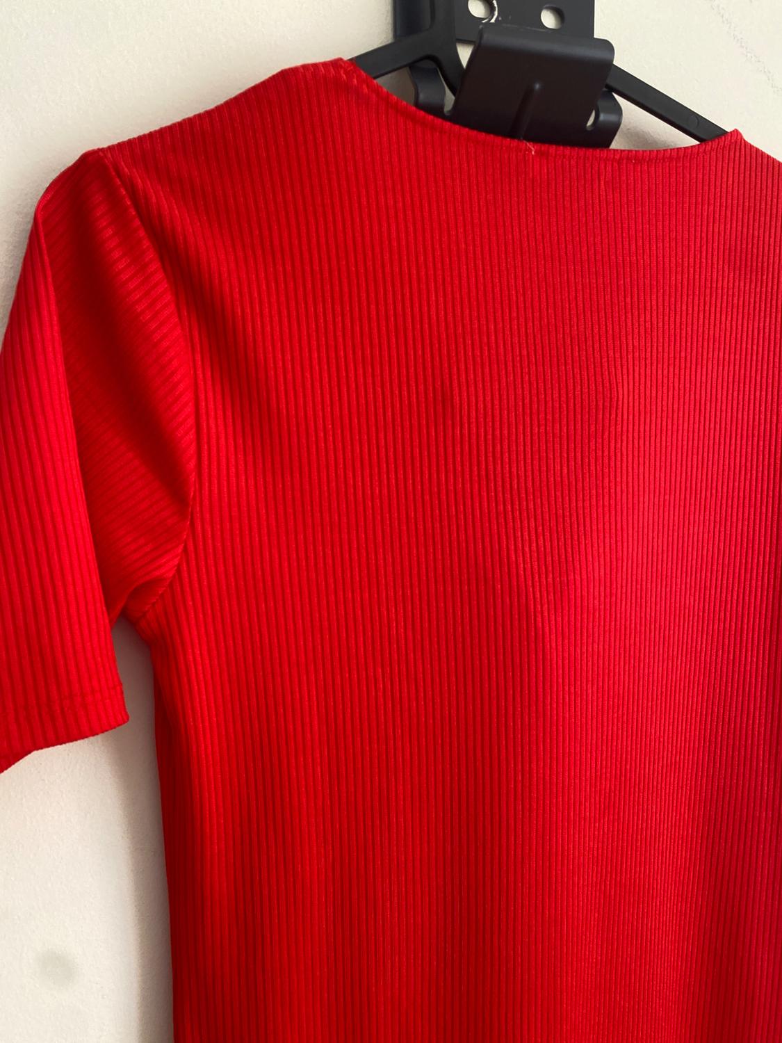 RIBBED DRESS WITH BUTTONS - Image 6