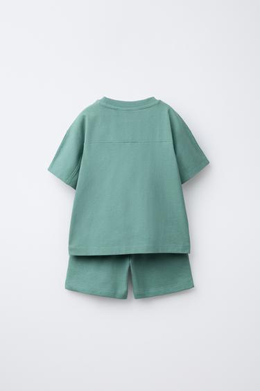 ENSEMBLE DE JOGGING ÉTIQUETTE - Vert / Bleu de Zara - Image 1