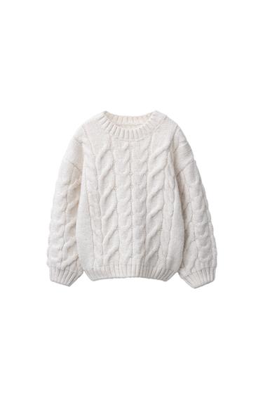 CABLE-KNIT SWEATER
