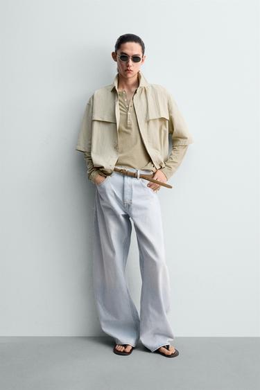 RELAXED FIT TECHNICAL SHIRT - Ecru by Zara - Image 0