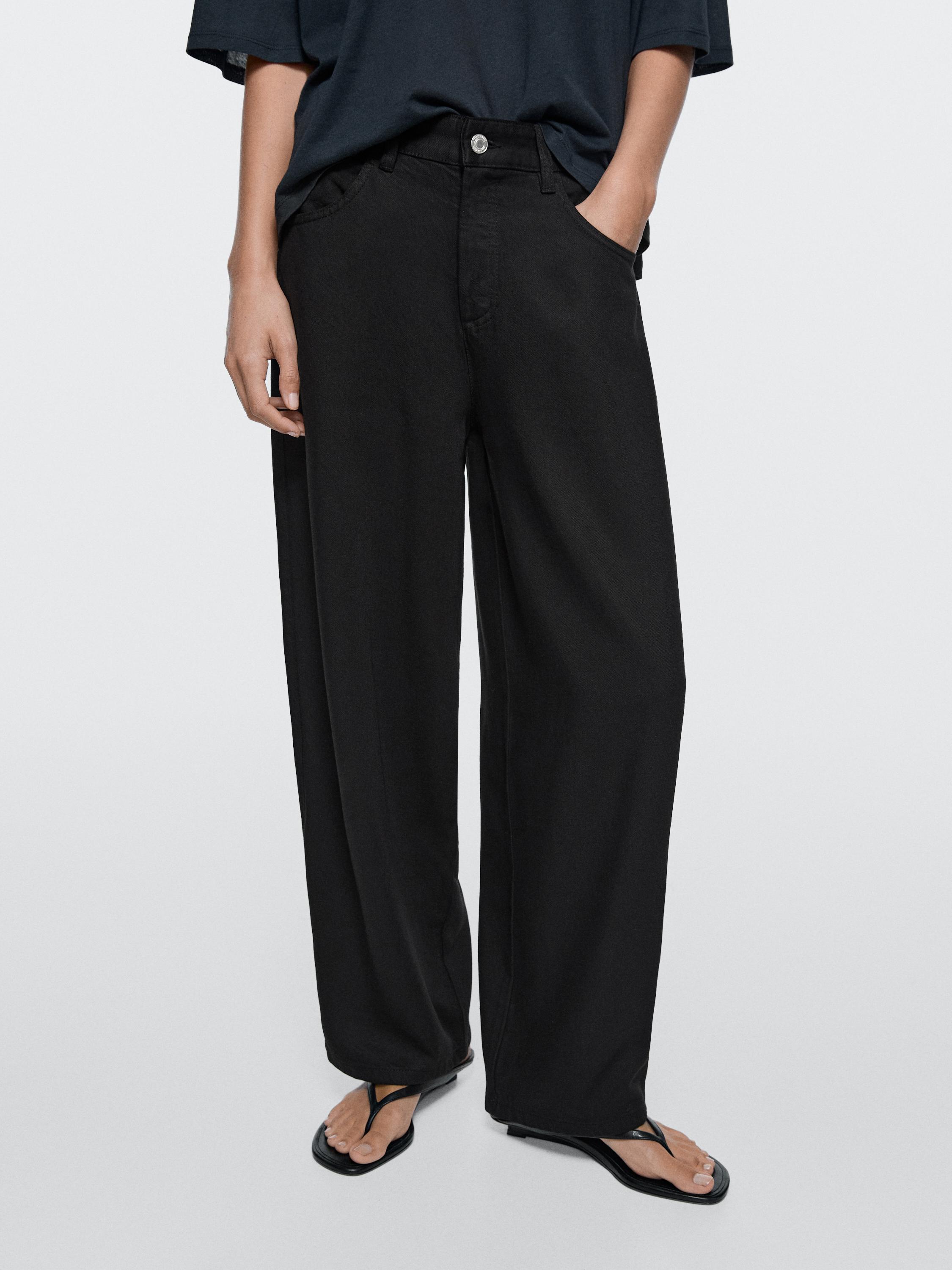 Pantalon barrel fluide