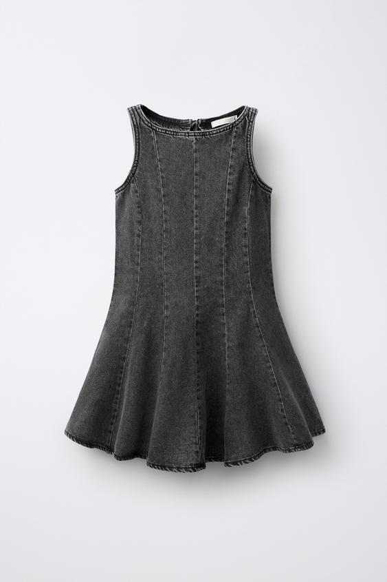 VESTIDO DENIM - Negro de Zara - Imagen 0