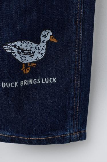 BAGGY JEANS WITH PATCHES - Blue by Zara - Image 3