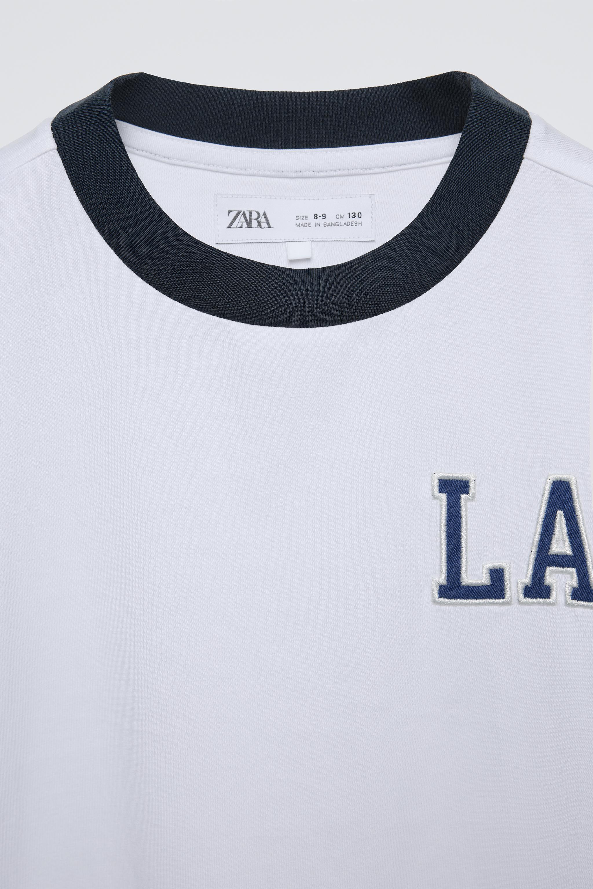ZARA【NEW】VARSITY T-SHIRT VARSITY T-SHIRT - Gray | ZARA United States