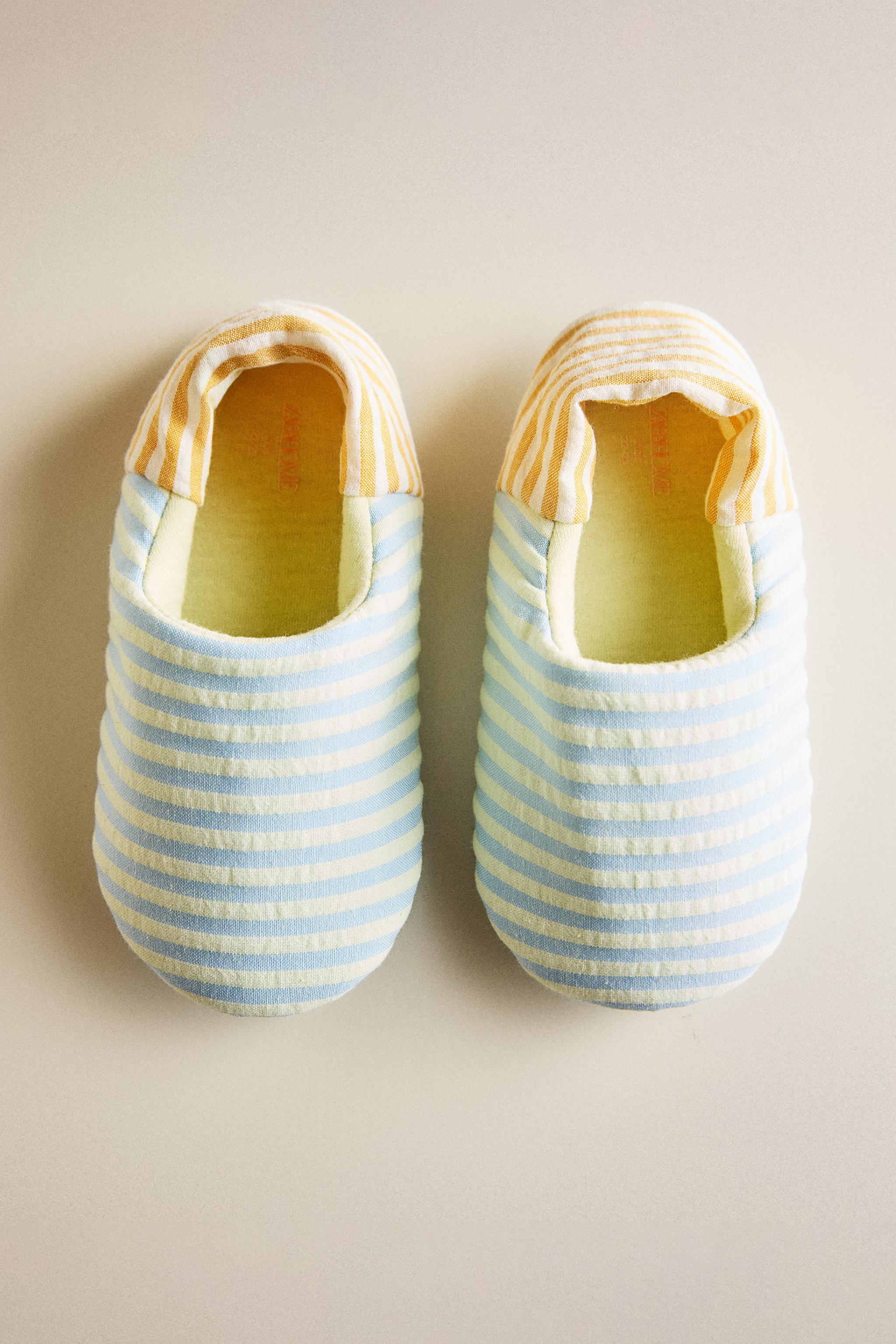 Детские тапочки Zara KIDS' STRIPED SLIPPERS — фото 6