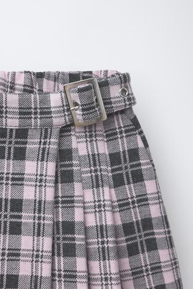 CHECK BERMUDA SKORT - Pink by Zara - Image 2