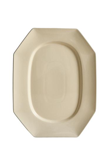 PIATTO DA PORTATA OTTAGONALE GRÈS NATALIZIO - Crema di Zara