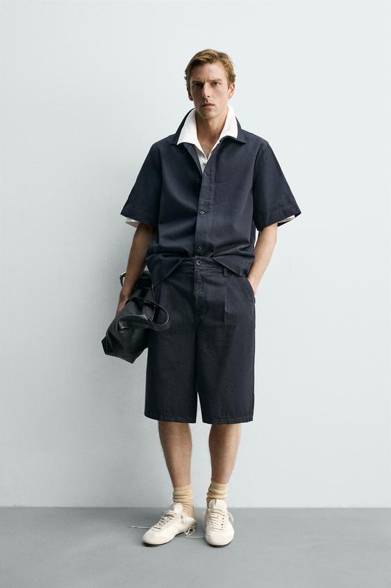CAMISA DENIM RELAXED FIT - Azul de Zara - Imagen 0