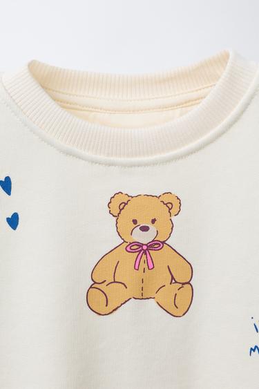SWEAT IMPRIMÉ - Écru de Zara - Image 2