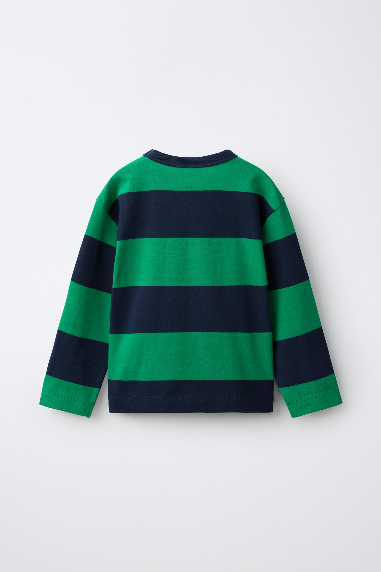 HEAVYWEIGHT STRIPED T-SHIRT — Green