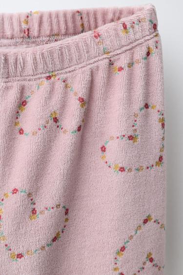 2-6 YEARS/ VELVET HEART FLOWER PYJAMAS - Dusty pink by Zara - Image 6