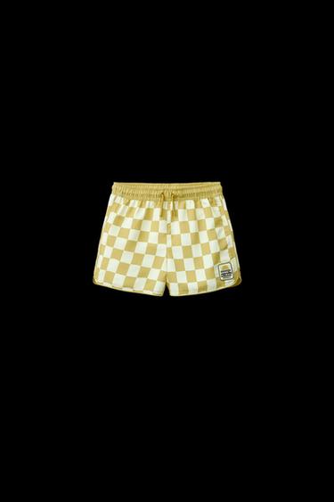 Zara 6-14 YEARS/CHECKERBOARD SWIM SHORTS - Yellow - Image 0