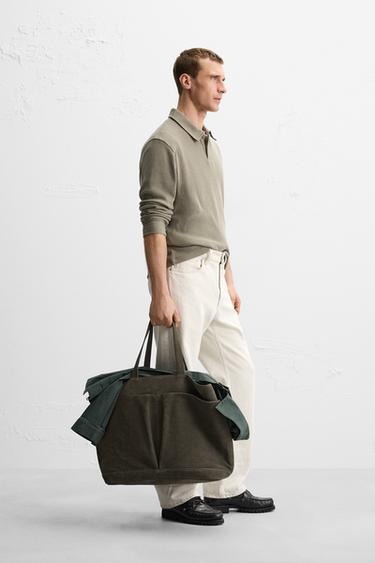 TEXTURED RIBBED POLO SHIRT - Light green by Zara - Image 3