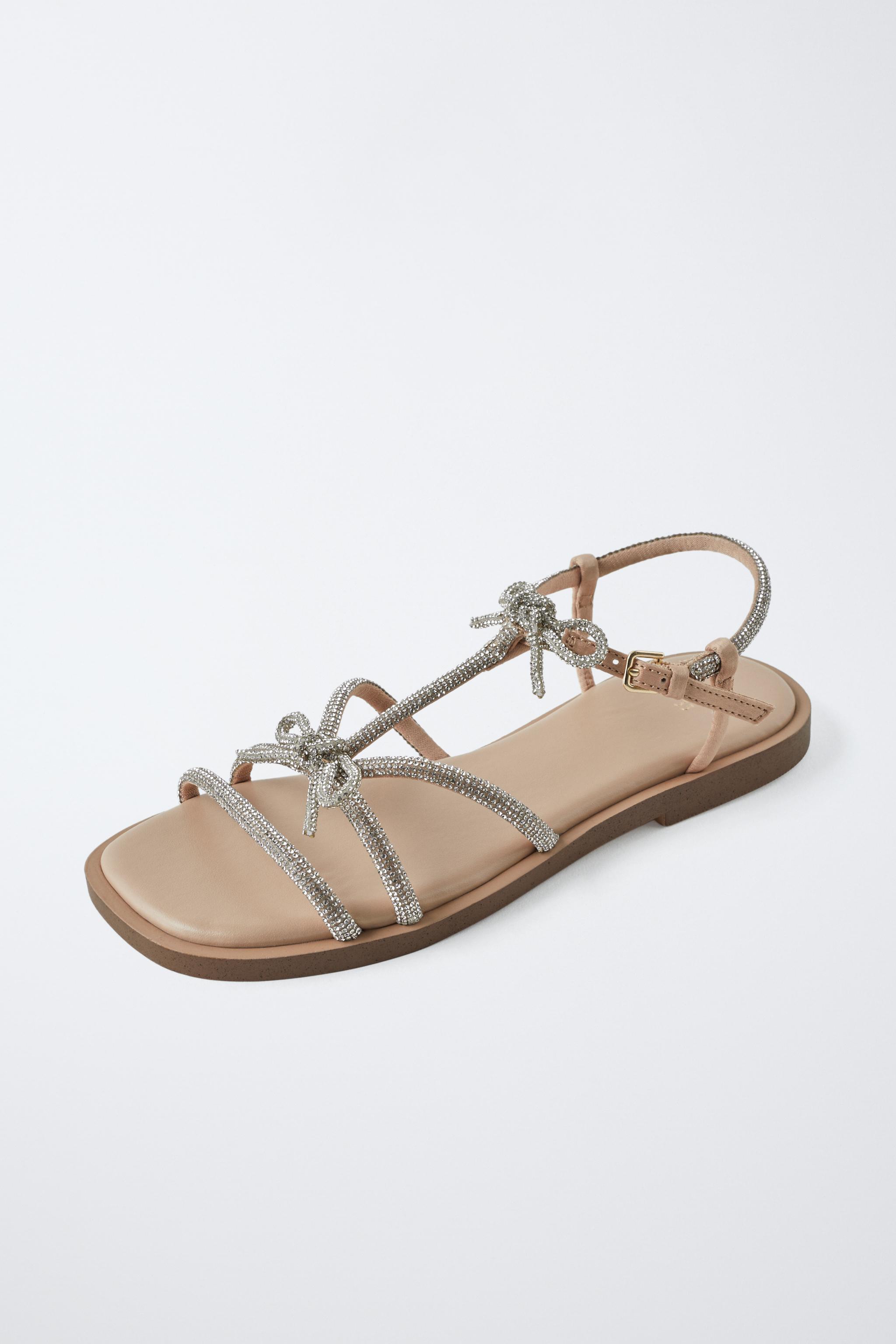 ZARA マキシラインストーンリボンサンダル 2321/510 ZARA】マキシラインストーンリボンサンダル 2321/510/098 (ZARA