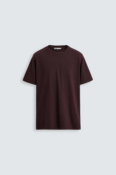 CAMISETA BÁSICA SLIM FIT - Vino de Zara