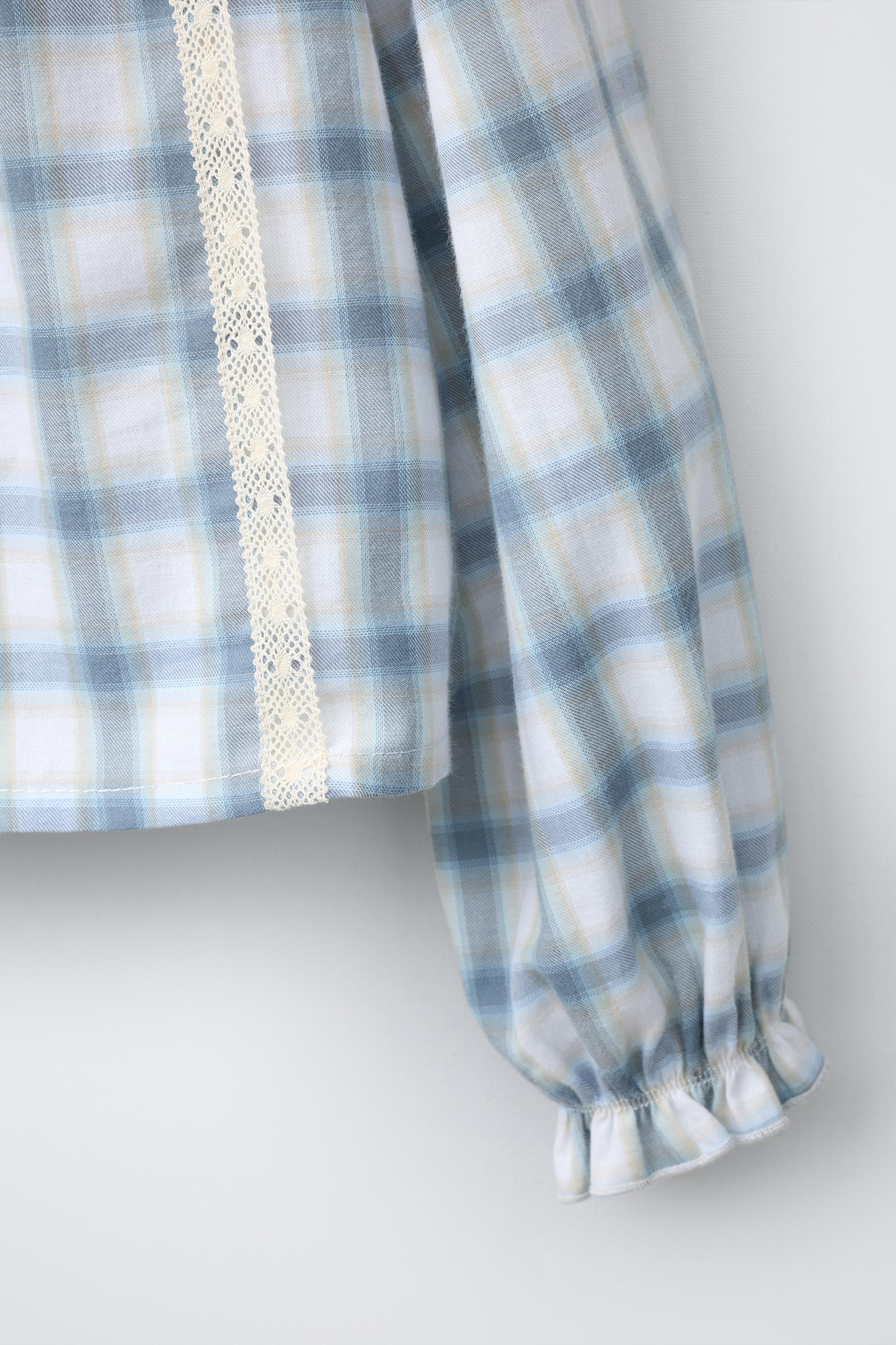 CHEMISE CARREAUX ENCAJE