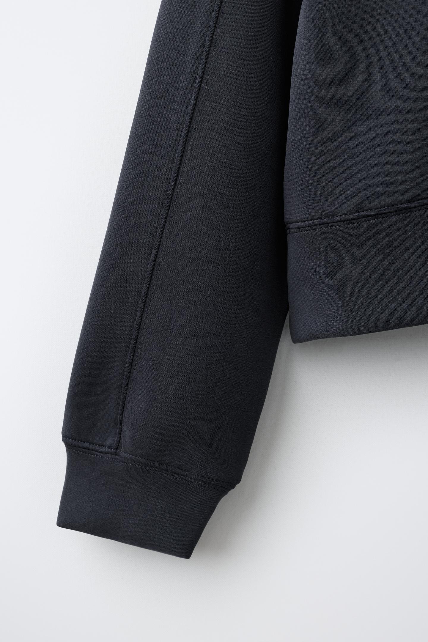 Детская толстовка Zara Sporty Embossed Text, цвет: Тёмный антрацитовый — фото 5