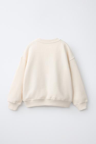DOG PRINT SWEATSHIRT — Ecru 2