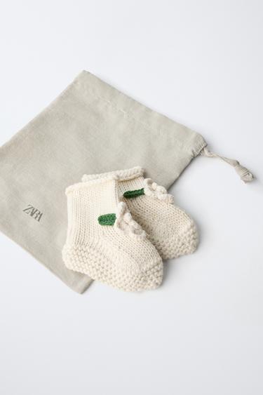 EMBROIDERED BOOTIES - Ecru White by Zara - Image 1