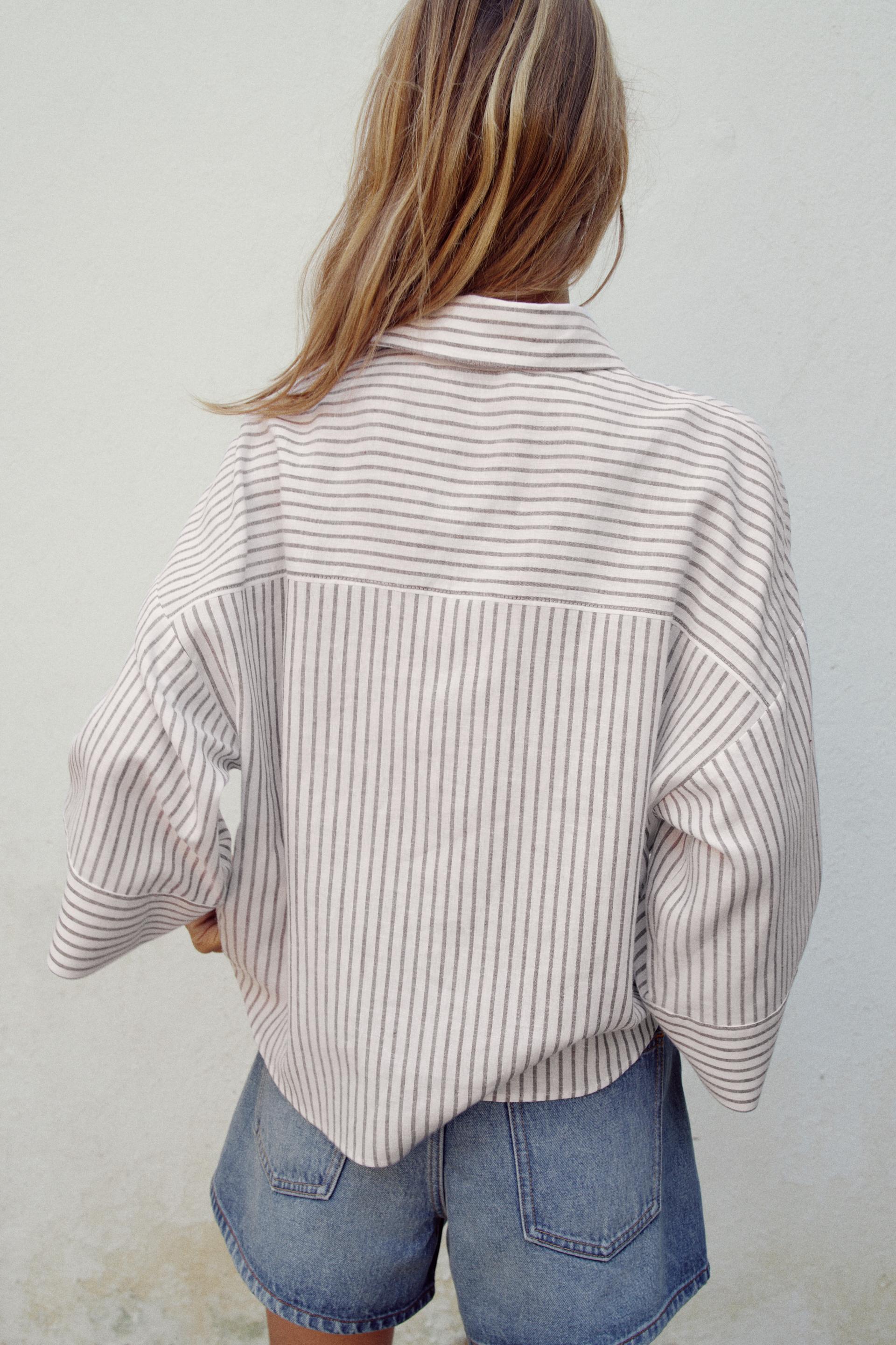 STRIPED LINEN SHIRT thumbnail 4