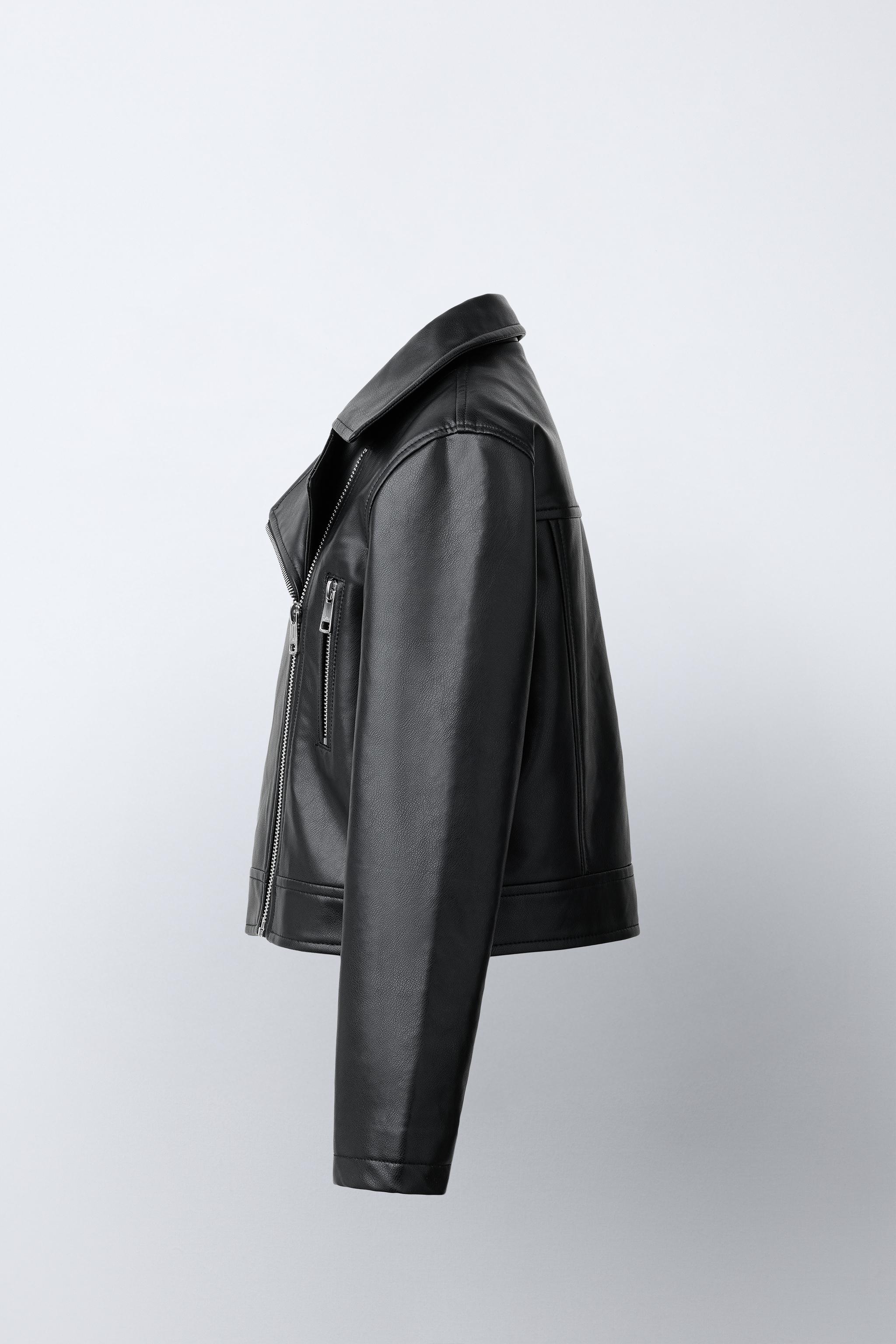 BLOUSON DE MOTARD MATIÈRE SYNTHÉTIQUE