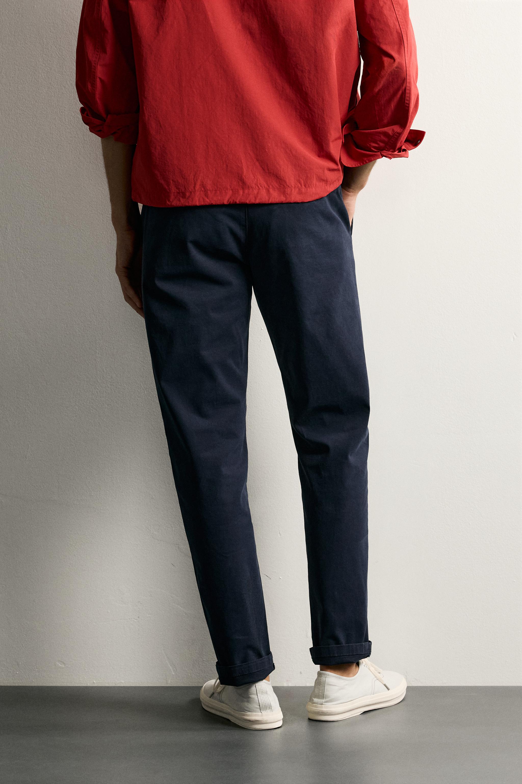 Zara SKINNY FIT CHINO PANTOLON görsel 3