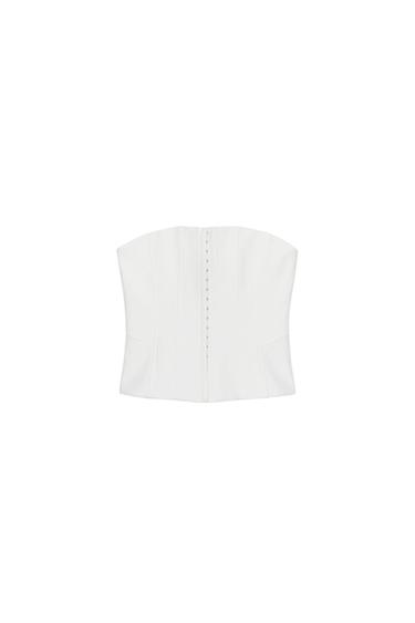 TOP CORSETERO PALABRA DE HONOR - Blanco de Zara