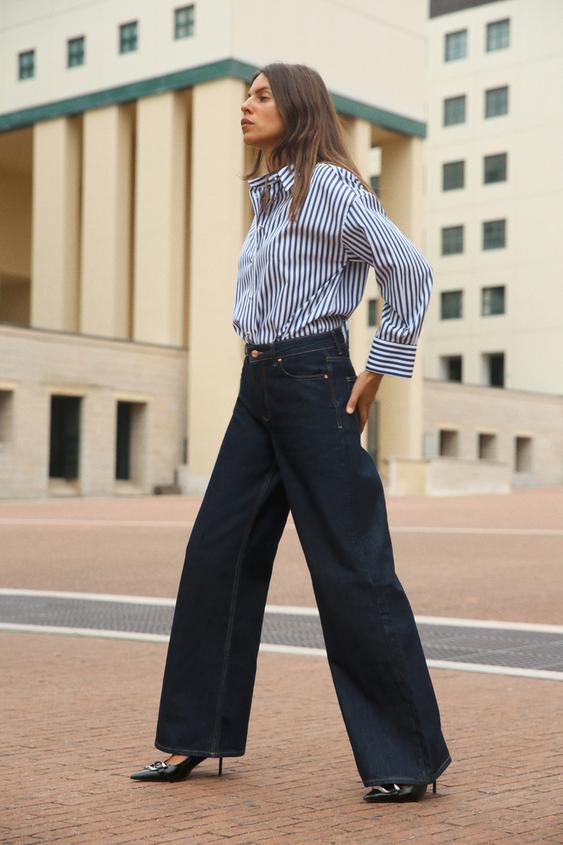 Striped Shirt Camicia Righe Zara METALLIC THREAD STRIPED SHIRT 975