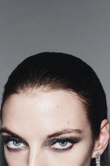 LONG SHIMMER EARRINGS - Anthracite grey by Zara