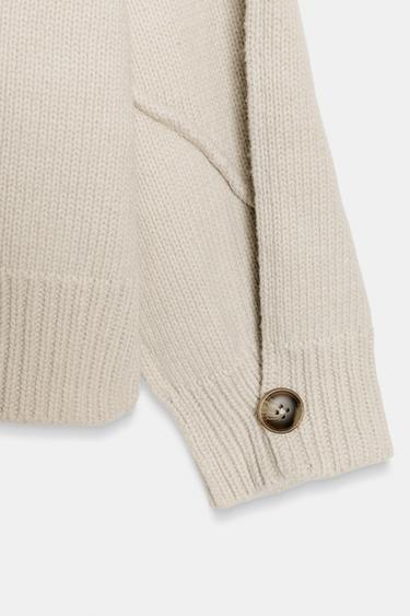 SEAMED KNIT JUMPER - Stone by Zara - Image 7