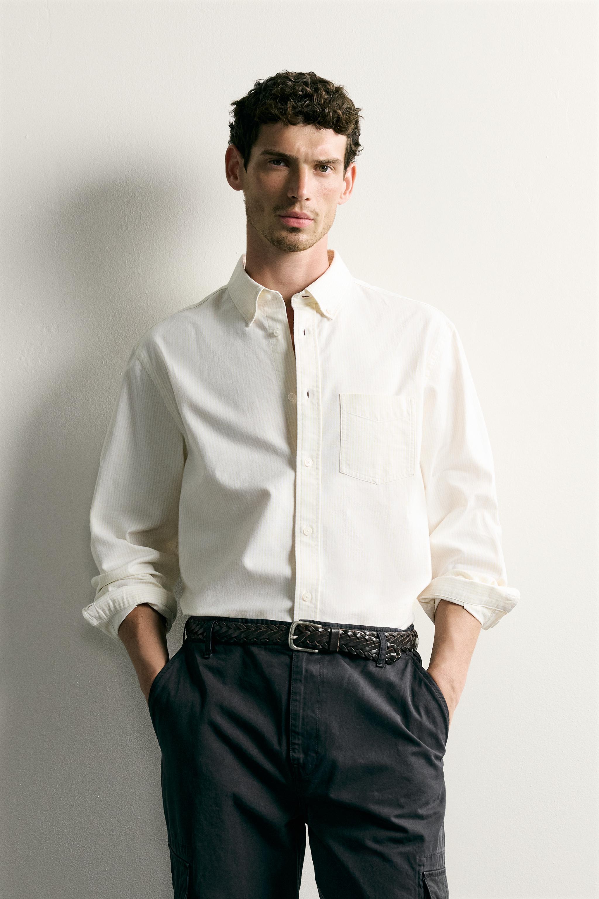 REGULAR FIT OXFORD SHIRT — Yellow
