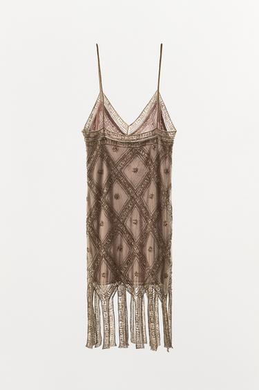 ROBE EN TULLE BRODÉE - Or de Zara - Image 5