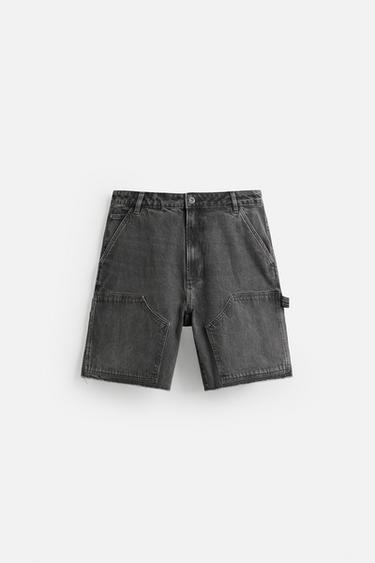 CARPENTER POCKET BERMUDA SHORTS - Dark grey by Zara