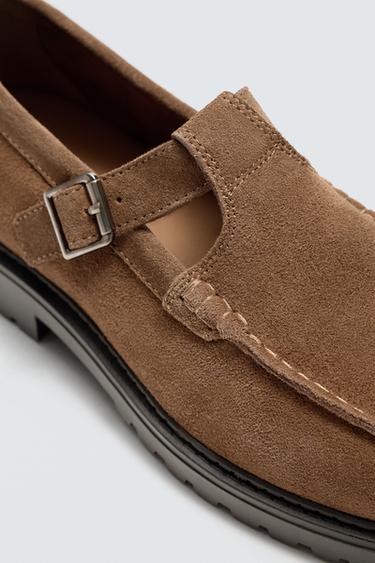 LEATHER BUCKLE SHOES - Brown by Zara - Image 2