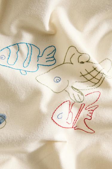 NAPPE BRODERIE LANGOUSTE - Écru / Rouge de Zara - Image 3