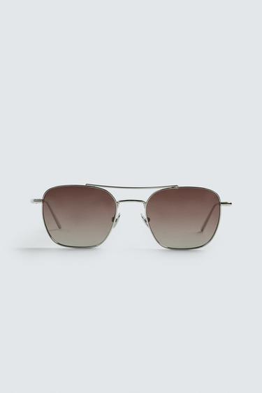 KÍNH MÁT GỌNG KIM LOẠI HÌNH VUÔNG - Màu bạc từ Zara
