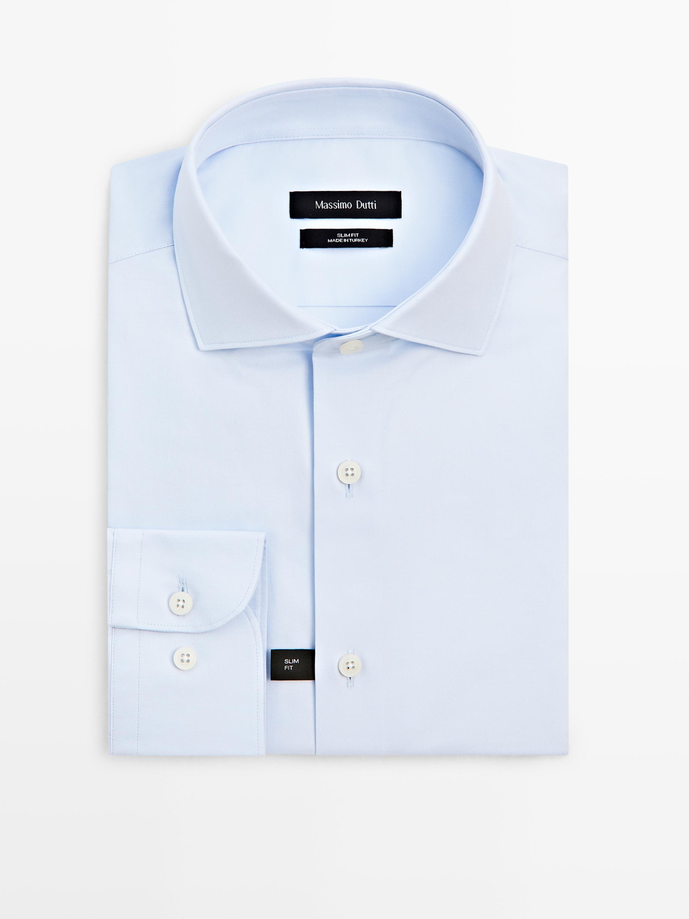 Slim fit 100% cotton shirt - White | ZARA United States Slim fit 100% cotton shirt - White | ZARA United States