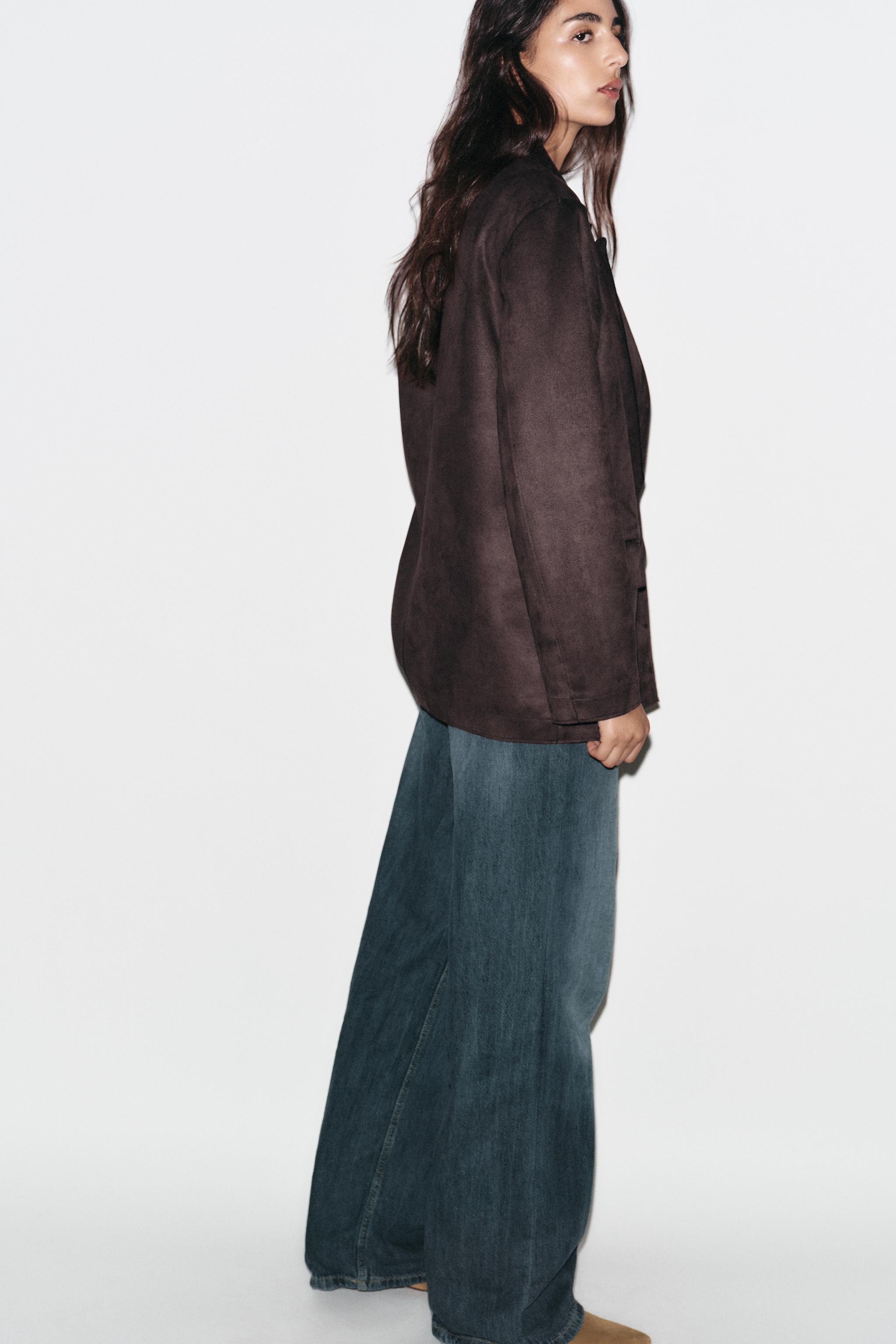 FAUX SUEDE BLAZER