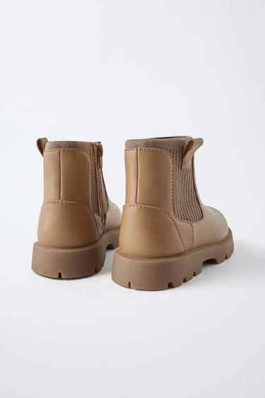 BOTTE ÉLASTIQUE - Marron sable de Zara - Image 3