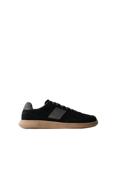 LEATHER BAREFOOT SNEAKERS — Black 1