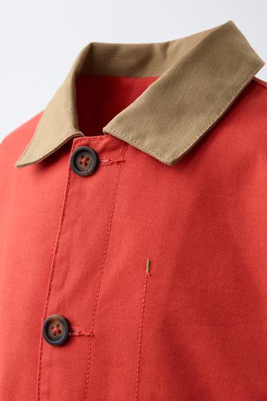 EMBROIDERED MICKEY MOUSE © DISNEY CANVAS JACKET - Dark coral by Zara